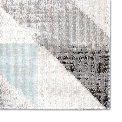 Sofia Holly Modern 7'9" x 10'2" Gray Synthetic Indoor/Outdoor Rug