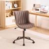 YOUNIKE Modern Home Office Chair Adjustable Swivel Desk Chair Leather Rolling Task Vanity Chair Seat Size 19.49"Wx16.93"Dx(17.91-22.64)"H - 3 of 4