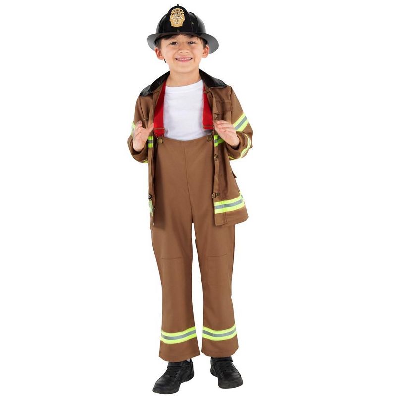Dress Up America Fireman Costume for Toddlers - Role Play Firefighter Costume, 3 of 6