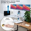 Triple Monitor Electric Standing Desk Converter - 3 Monitor Standing Desk, Height Adjustable - 3 of 4