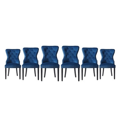 WestinTrends Wordford Velvet Upholstered Tufted Dining Chairs (Set of 6)