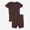 Leveret Matching Family Pajamas – Solid Brown – 100% Cotton – Customizable for Personalization - 2 of 4
