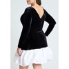 ELOQUII Women's Plus Size Velvet Mini Dress - 4 of 4