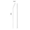 Kitcheniva Reusable Glass Straws with Cleaning Brush, 4 Pcs, Curved - 2 of 4