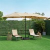 Yaheetech 15ft Twin Patio Parasol Outdoor Umbrella Market with Crank - 2 of 4