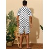 Lars Amadeus Men's Summer Polka Dots Hawaiian Short Sleeves Set 2 Pcs - 3 of 4