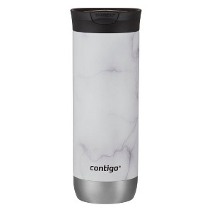 Contigo 20oz SnapSeal Insulated Stainless Steel Travel Mug White Marble: Leakproof, Vacuum-Insulated, Dishwasher-Safe - 1 of 4