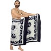 LA LEELA Men's Beachwear Vacation Wraps Pareo Standard Surfing Dashiki Summer Holiday Sarong Full Beach Wrap One Size Multi Tie Dye Design - 4 of 4