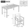 7-Piece Outdoor Patio Acacia Wood Dining Set with Umbrella Hole and 6 Cushioned Armchairs - 2 of 4