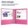 Itopfox 3 Ring Binders with Clear View, 2 Pockets, Large Capacity for Office, School, Home, Business, Customizable Cover & Spine, 6 Pack - 4 of 4