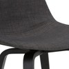 Sapphtopaz Modern Bar Stool Upholstered Dining Chairs with Curved Seat and Backrest Counter Height Barstools Set of 2 for Kitchen Island - 3 of 4