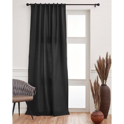 Solino Home Cotton and Linen Curtain with Rod Pocket for Living Room, Bedroom