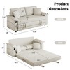 70.9"W Folding Sofa Bed with USB Charging, Chenille Convertible Sleeper Sofa with Side Storage Pockets - ModernLuxe - 4 of 4
