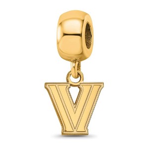 Black Bow Jewelry 14k Yellow Gold Plated Sterling Silver Villanova Wildcats NCAA Bead Charm - 1 of 4