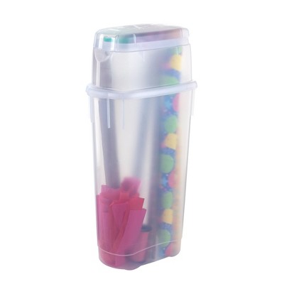 Clear Plastic Lidded Christmas Storage Box with Compartments
