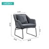 CAVINAS Velvet Accent Chair with Mid-Height Backrest and Metal Legs,Modern Upholstered Living Room Chairs,Reading Chairs for Living Room - 3 of 4