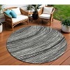 Taupe Charcoal And Ivory Abstract Washable Indoor Outdoor Area Rug - 2 of 3