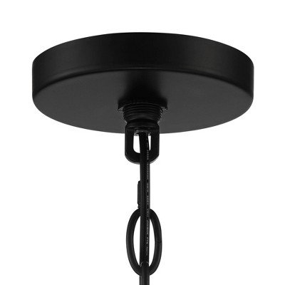 Modern Black and Gold Crystal Pendant Chandelier 19.5" Wide