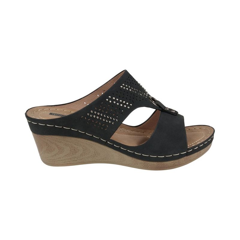 GC Shoes Marbella Embellished Comfort Slide Wedge Sandals, 2 of 6