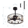 Airsurfer 20" Caged Crystal Ceiling Fan With Remote Control and Light Kit Included - 3 of 4