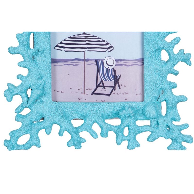 Beachcombers Teal Coral Photo Frame 7.48 x 0.79 x 9.25 Inches., 3 of 5