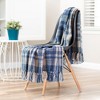 Chanasya Farmhouse Plaid Throw Blanket Knit Decorative Blanket - 2 of 4