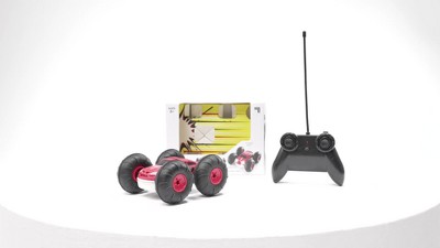 Sharper Image RC Race Car Flip Stunt Rally Vehicle Blue Target