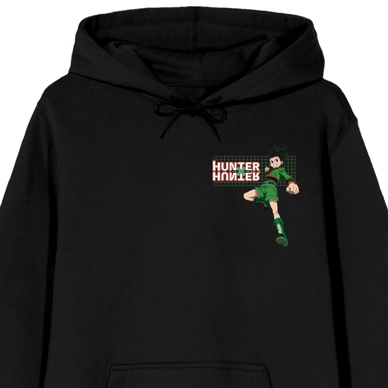 Hunter X Hunter Gon Freecss Logo Long Sleeve Black Adult Pullover Hoodie, 3 of 5