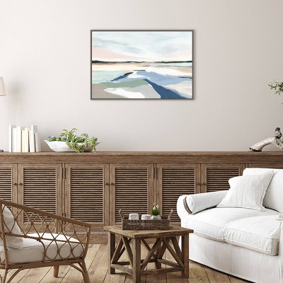 Seaside Day Abstract Coastal Canvas Wall Art