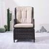 Moda Furnishings 2pcs Outdoor Aluminum Wicker Chair With Cushions - 2 of 4