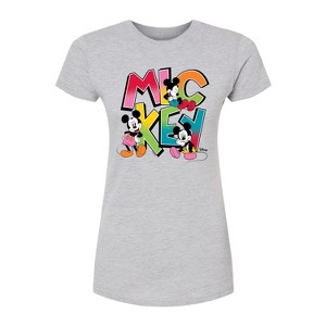 Women's - Disney - Mickey Type Fitted Graphic T-Shirt - 1 of 2