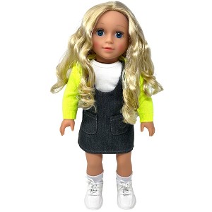 18 Inch Dolls with Soft Hair and Accessories – Soft Body 18 inch Doll with Poseable Vinyl Arms & Legs, Dress Outfit – Cute 18" Doll Set for Girls - 1 of 4