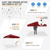 EAGLE PEAK Slant Leg Pop-up Canopy Tent Easy One Person Setup Instant Outdoor Beach Canopy Folding Portable Sports Shelter - 4 of 4