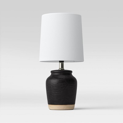 Textural Ceramic Mini Lamp (Includes LED Light Bulb)Black - Threshold™