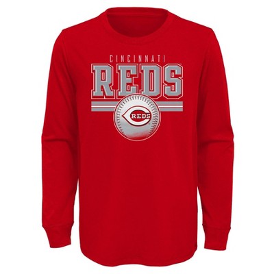 MLB Cincinnati Reds Boys' Long Sleeve T-Shirt - S