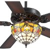 Kviflon 52-Inch Tiffany Ceiling Fan: Artful Design, Ultimate Comfort. - 2 of 4