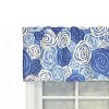 RLF Home 100% Cotton High Quality Rosales Tailored Window Valance with 1.5" Rod Pocket 50" W X 12" L Blue - 4 of 4
