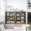 coucheta 3/5 Tier Farmhouse Bookcase, Tall Wooden Open Shelf Bookshelf with Sturdy Storage Open Display shelves, for Living Room, Bedroom, Office - 3 of 4