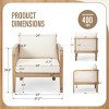 Christopher Knight Home Larci Modern Outdoor Acacia Wood Club Chair with Cushions, Beige/Teak - 3 of 4