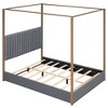 NicBex Queen Size Upholstered Canopy Bed 82.7" L Modern Wooden Bed Frame with Headboard for Bedroom, No Box Spring Required - 3 of 4