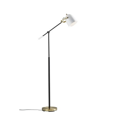 Casey Floor Lamp Black/White/Brass - Adesso