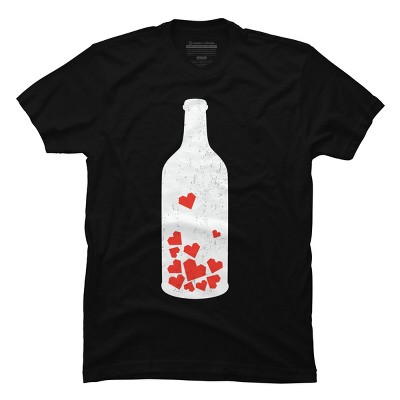 Men's Design By Humans Message in a bottle By radiomode T-Shirt