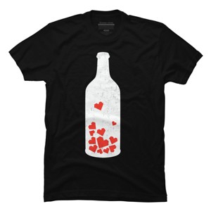 Men's Design By Humans Message in a bottle By radiomode T-Shirt - 1 of 2