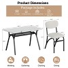 5-Piece Dining Table Set - Kitchen Table with 4 Chairs, Modern Rectangular Dining Table with Storage Rack, Boucle Dining Chair - 3 of 4