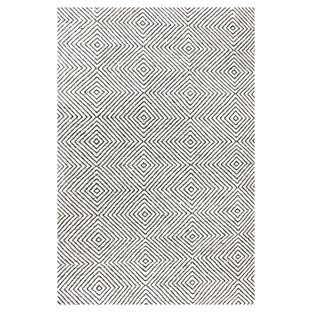 5'x8' Ago Wool and Cotton Hand Woven Area Rug Ivory - nuLOOM