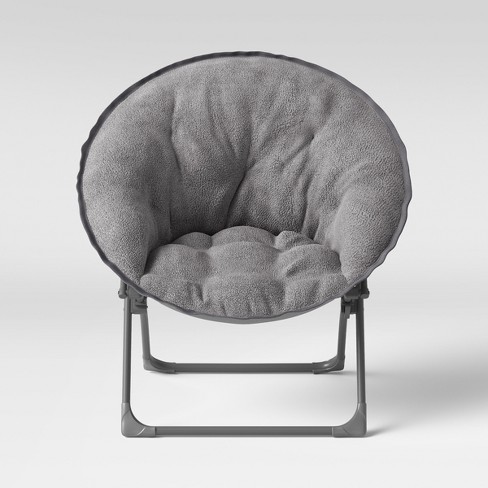 Fuzzy Kids Saucer Chair Gray Pillowfort Target