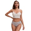 INSPIRE CHIC Women's Mid-Waisted Lace Full Coverage Briefs HI-Cut Period Leak Proof Ladies Underpants - 4 of 4