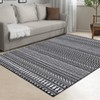 Washable Modern Geometric Printed Rug Non Slip Low Pile Rug Soft Throw Floor Cover Foldable Indoor Carpet for Living Room Bedroom Playroom - 2 of 4