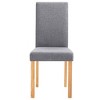 vidaXL Dining Chairs, 4 Pcs, Light Gray Fabric - 3 of 4