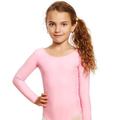 Leveret Girls Long Sleeve Leotard Yellow XXS (2-4)